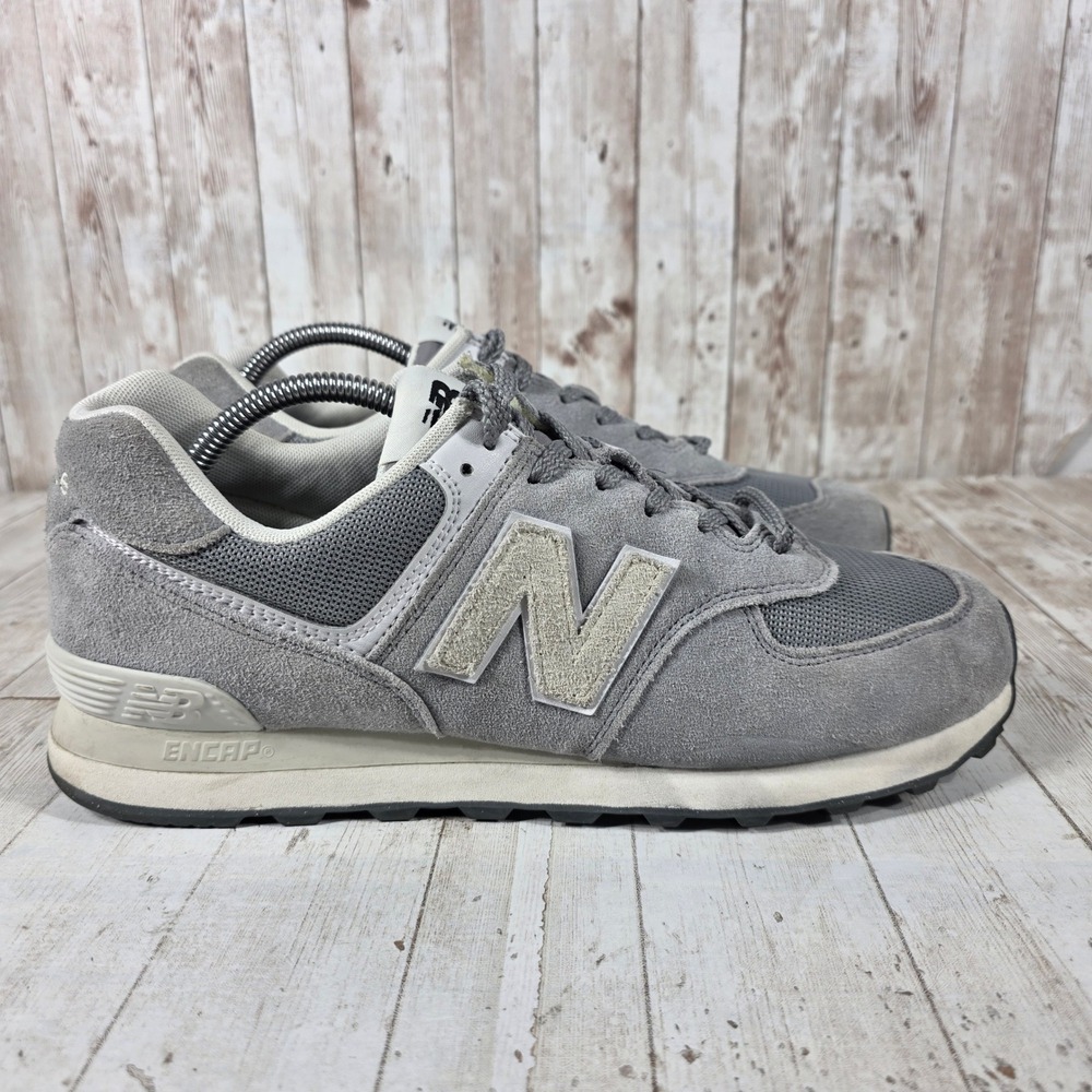 New Balance 574 Core Mens Grey Suede Mesh Sneakers U574UL2 Size 10.5